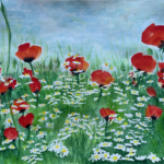 Poppy Field with Daisies (2)